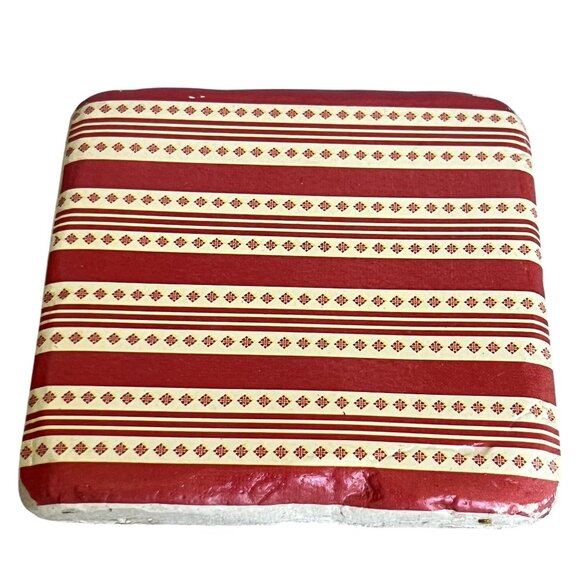 Terri Conrad Vintage Rock Art Set Rustic Metal Stand Butter Yellow Red Artsy - Picture 7 of 16